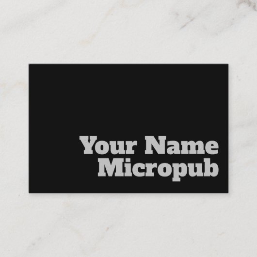 Vet en helder ontwerp - Micropub of microbrouwerij Visitekaartje (Voorkant)