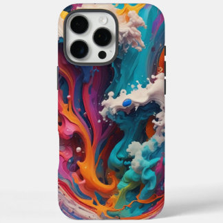 Vet en kleurrijk: Verhoog met dit abstracte ontwer iPhone 16 Pro Max Hoesje