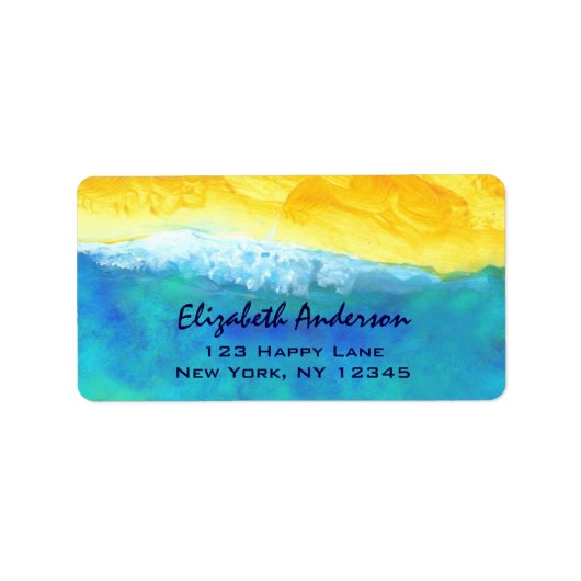 Vet en levendig Abstract Seascape schilderen Etiket (Voorkant)