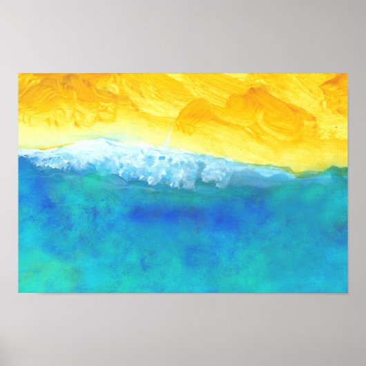 Vet en levendig Abstract Seascape schilderen Poster (Voorkant)