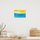 Vet en levendig Abstract Seascape schilderen Poster (Keuken)