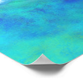 Vet en levendig Abstract Seascape schilderen Poster (Hoek)