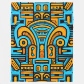 Vet en levendig geometrisch abstract mos fleece deken (Voorkant)