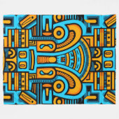 Vet en levendig geometrisch abstract mos fleece deken (Voorkant (Horizontaal))