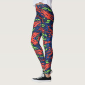 Vet en levendig Maximalistische Mode Leggings (Links)