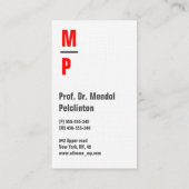 Vet en masculine visitekaartje (Achterkant)