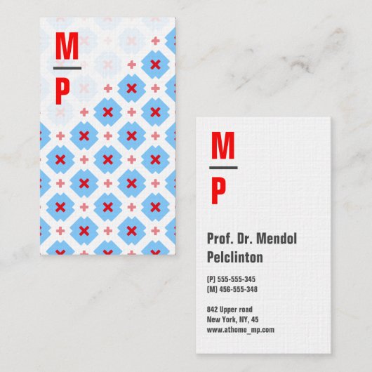 Vet en masculine visitekaartje (Voorkant / Achterkant)