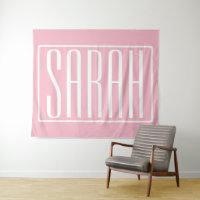 Vet en modern Jouw naam of Word | Wit/Bleek Roze