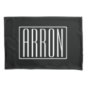 Vet en modern Jouw naam of Word | Zwart wit Kussensloop (Voorkant)