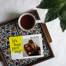 Vet en vreugdevol Bewaar de datum Fotokaart