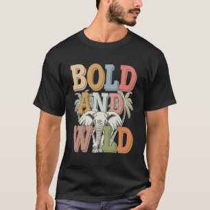 Vet en wild retro olifant t-shirt