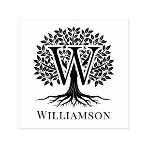 Vet enkele initiaal boven boom des levens naam #2B Zelfinktende Stempel