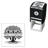 Vet enkele initiaal boven levensboom naam #2 zelfinktende stempel (In situ)