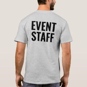 Vet Evenementenpersoneel Zwarte tekst voor- en ach T-shirt