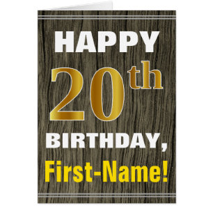 Vet, Faux Hood, Faux Gold 20th Birthday + Naam