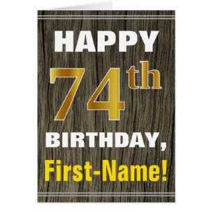 Vet, Faux Hood, Faux Gold 74th Birthday + Naam