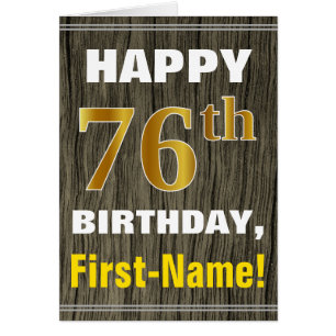 Vet, Faux Hood, Faux Gold 76th Birthday + Naam
