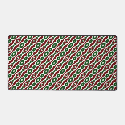 Vet Feestelijk Fun Funky Christmas Stripe Patroon Bureaumat (Voorkant)