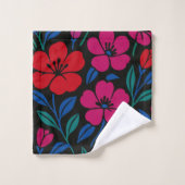 Vet Floral Pattern Bad Handdoek (Wasdoekje)