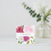 Vet Floral Square Visitekaartje (Staand voorkant)