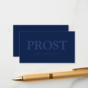 Vet font "Prost" Duitse gratis drankkaart Informatiekaartje