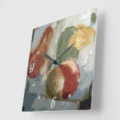 Vet fruit Abstract 6 Vierkante Klok (Hoek)