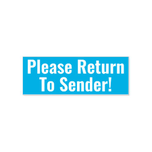 Vet "Ga terug naar afzender!" Rubber Stempel