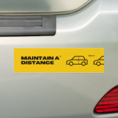 Vet Geel Onderhoud Afstand Bumpersticker (Op auto)