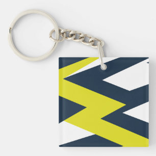 Vet geometrisch Abstract patroon Sleutelhanger