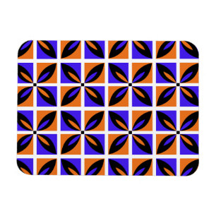 Vet geometrisch bloemontwerp magneet