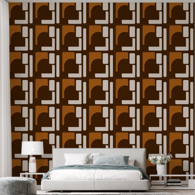 Vet geometrisch statement accent behang (Slaapkamer)