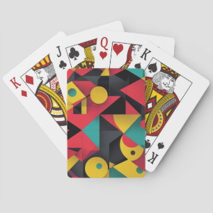 Vet Geometrische Abstracte Moderne Kunst Pokerkaarten