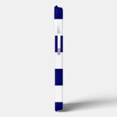 Vet geruite marine en wit patroon Case-Mate iPhone case (Achterkant / Links)