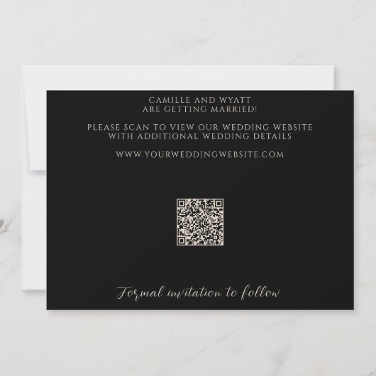 Vet Gestapeld Nummer Minimale QR-code Save the Dat Kaart (Achterkant)