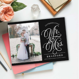 Vet glamour Elopement Aankondigingskaart