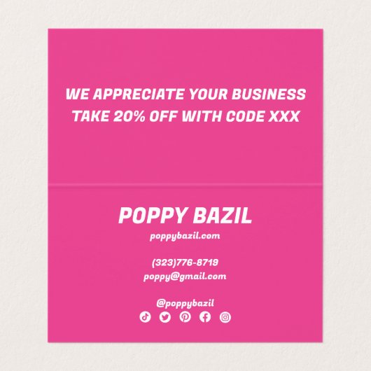 Vet golvende regenboog bestellen dank u korting kl visitekaartjes (Binnenkant ongevouwen)