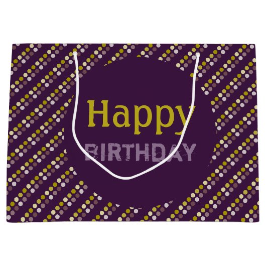 Vet goud en Paarse Groot Cadeauzakje (Voorkant)