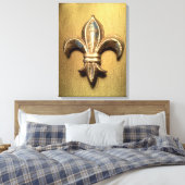 Vet Goud Fleur de lis print (Insitu (Slaapkamer))