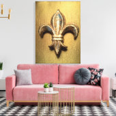 Vet Goud Fleur de lis print (Insitu (Woonkamer))