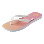 Vet Gradiënt Monogram Roze Geel zomer Teenslippers (Schuin)