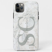 Vet grafisch typografisch initiaal marmer Case-Mate iPhone case (Achterkant)