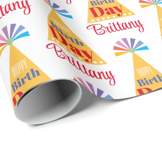 Vet Grafische naam Party Pet Verjaardag Cadeaupapier (Rol Hoek)