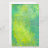 Vet helder abstract ontwerp in groen en geel briefpapier (Voorkant / Achterkant)
