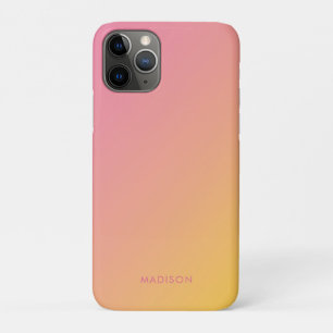Vet Helder Meisje Roze Geel Gradient Ombré iPhone 11 Pro Hoesje