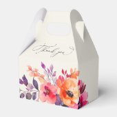 Vet Helder Roze Sinaasappel Waterverf Vrijgezellen Bedankdoosjes (Voorkant Zijde)