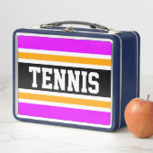 Vet Helder Roze Zwart Wit Oranje TENNIS Strepen (In situ)