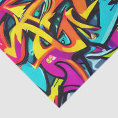 Vet Heldere Kleuren Graffiti Street Art Patroon Tissuepapier (Detail)