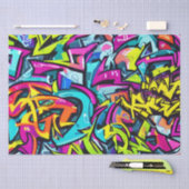 Vet Heldere Kleuren Graffiti Street Art Patroon Tissuepapier (Craft)