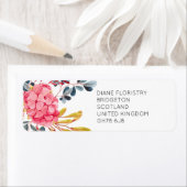 Vet heldere, roze bloemen etiket (Insitu)