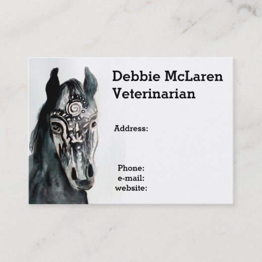 Vet horse Docteur rendez-vous et carte de visite (Devant)